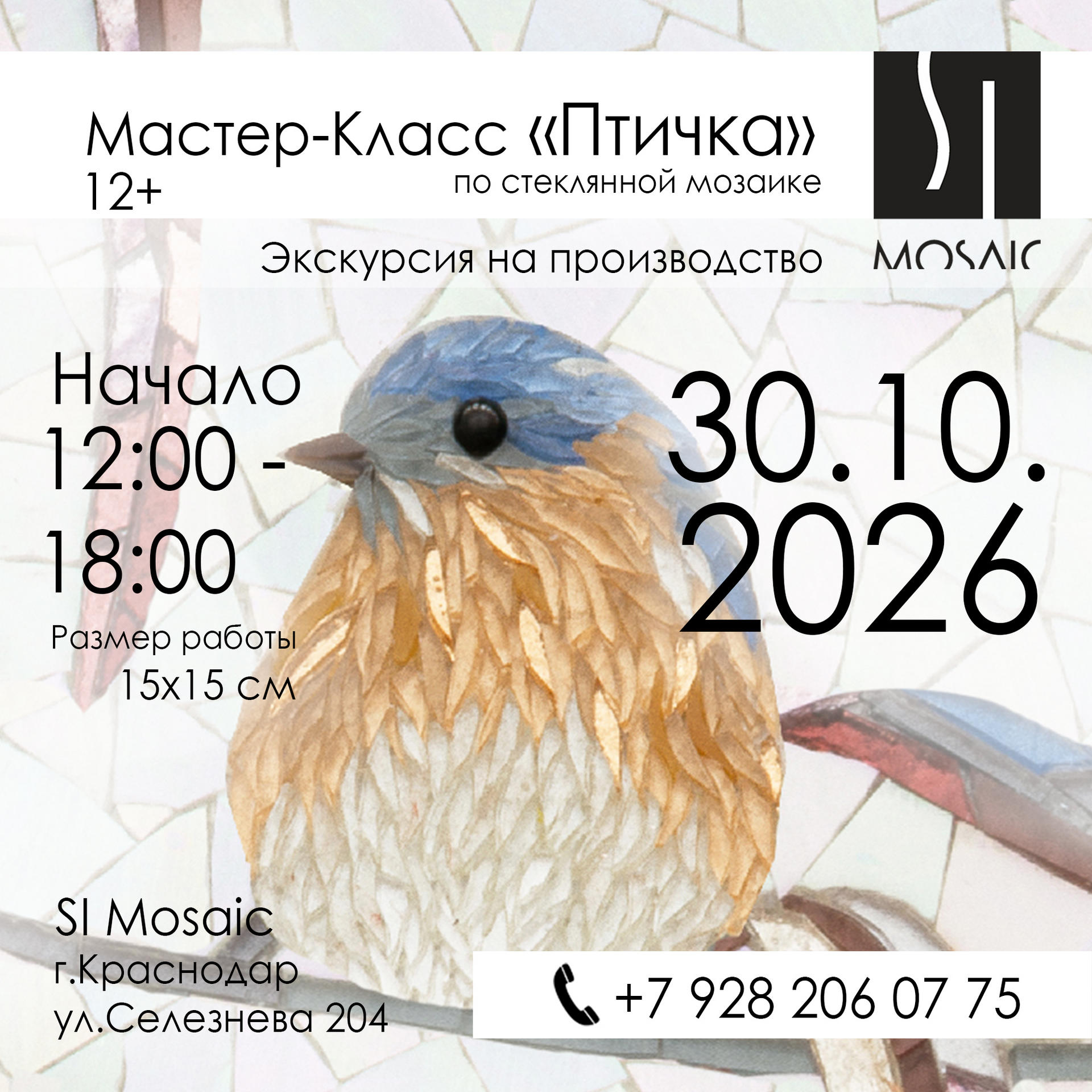 Мастер-класс «Птичка-2» 30 октября
